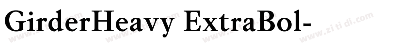 GirderHeavy ExtraBol字体转换